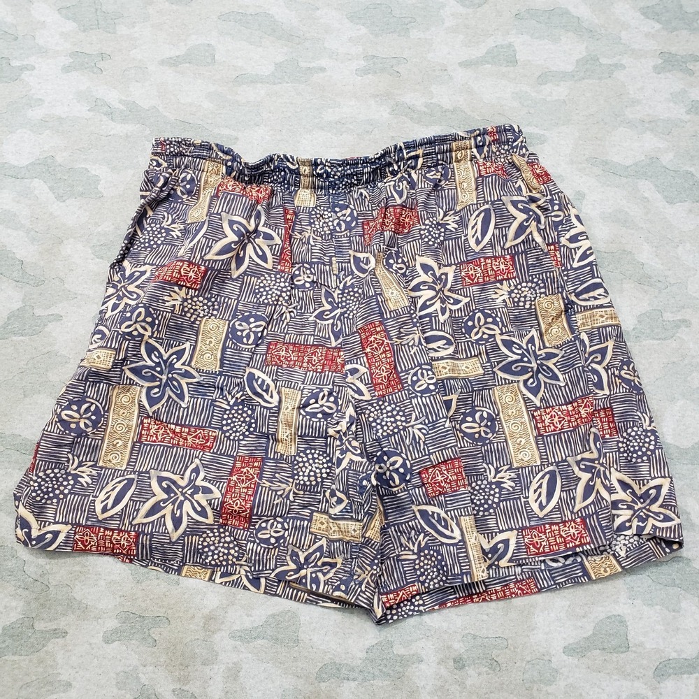 Vintage Reyn Spooner Shorts Mens‎ 2XL Blue Boardshorts Drawstring